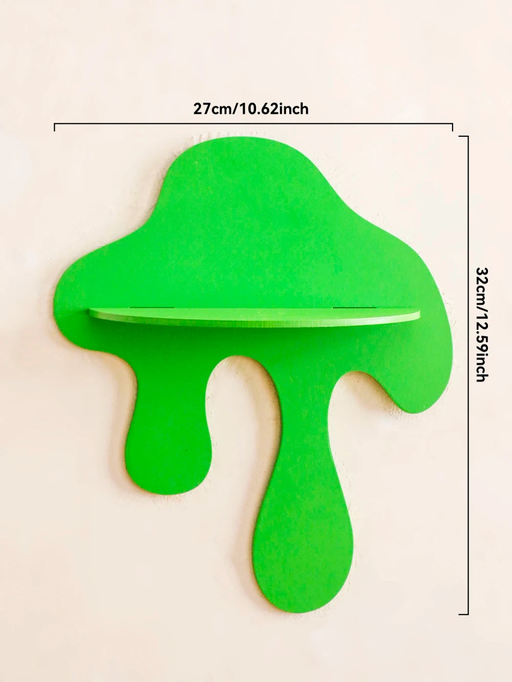 Drip Mushroom Wall Shelf | Colorful Dopamine Decor | Funky Floating Shelf