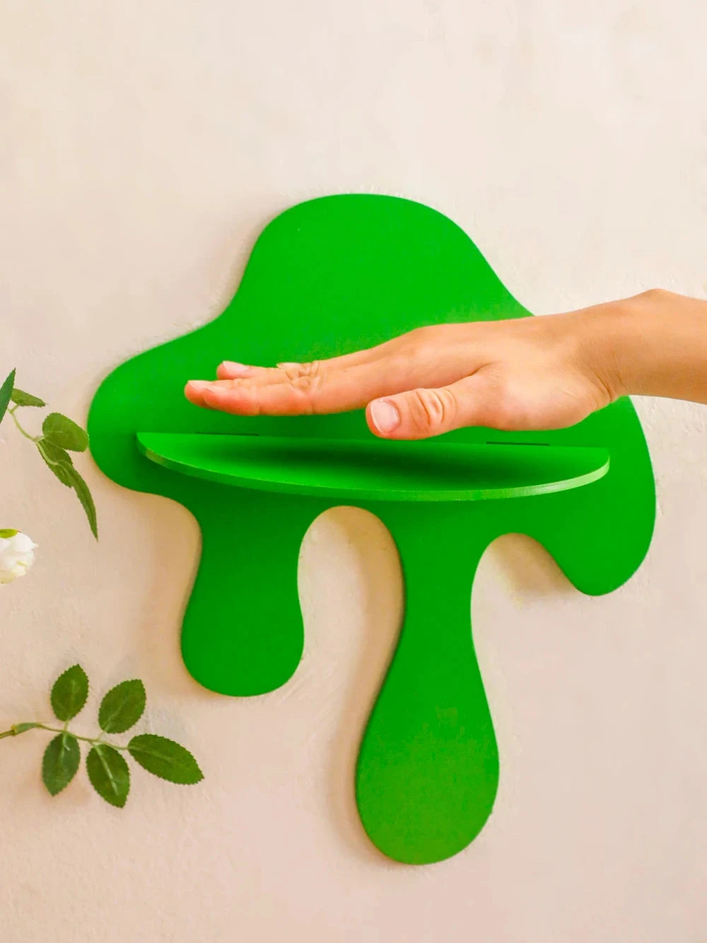 Drip Mushroom Wall Shelf | Colorful Dopamine Decor | Funky Floating Shelf