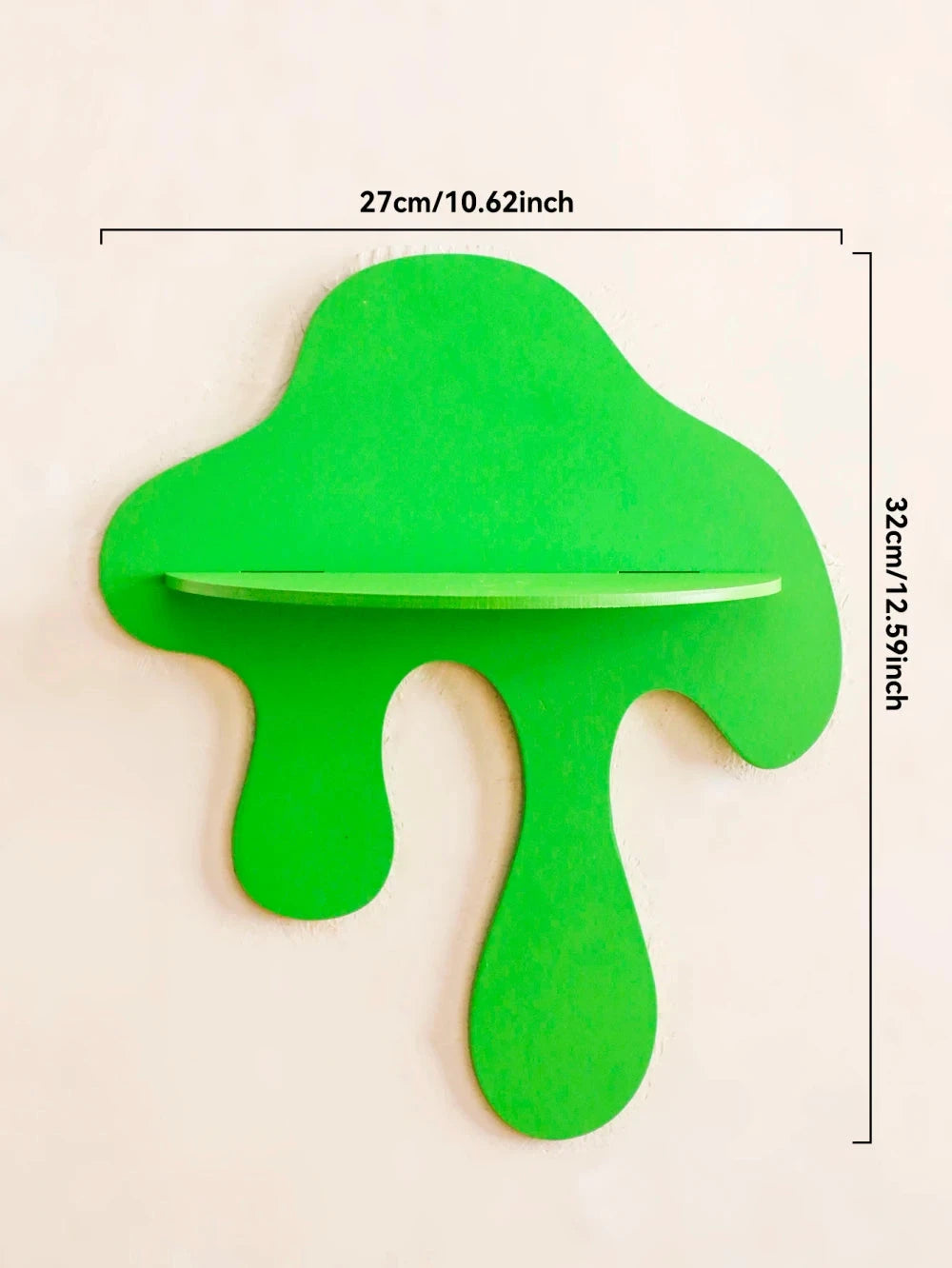 Drip Mushroom Wall Shelf | Colorful Dopamine Decor | Funky Floating Shelf