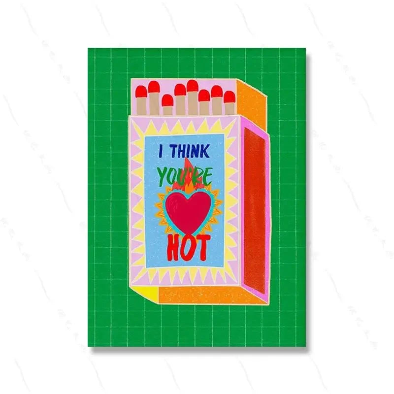 Happy Little Nonsense Canvas Wall Art | Colorful Typography Print | Dopamine Decor | Maximalist Wall Art | Gallery Wall Decor