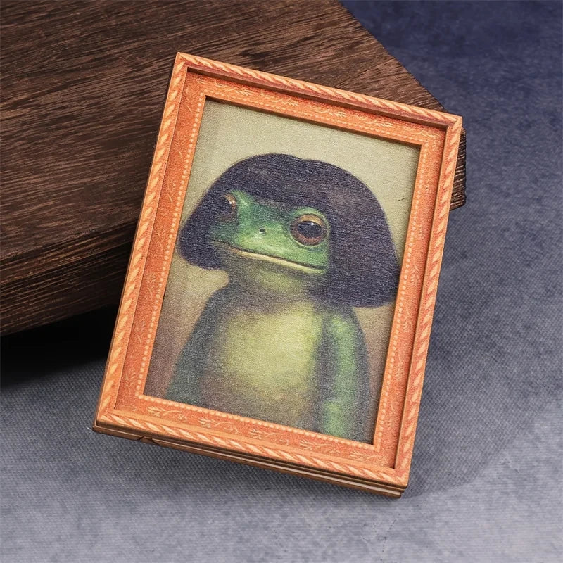 Cute Frog Fridge Magnet | Vintage Frog Art Magnet | Cottagecore Kitchen Decor | Funny Animal Refrigerator Magnet | Whimsical Gift