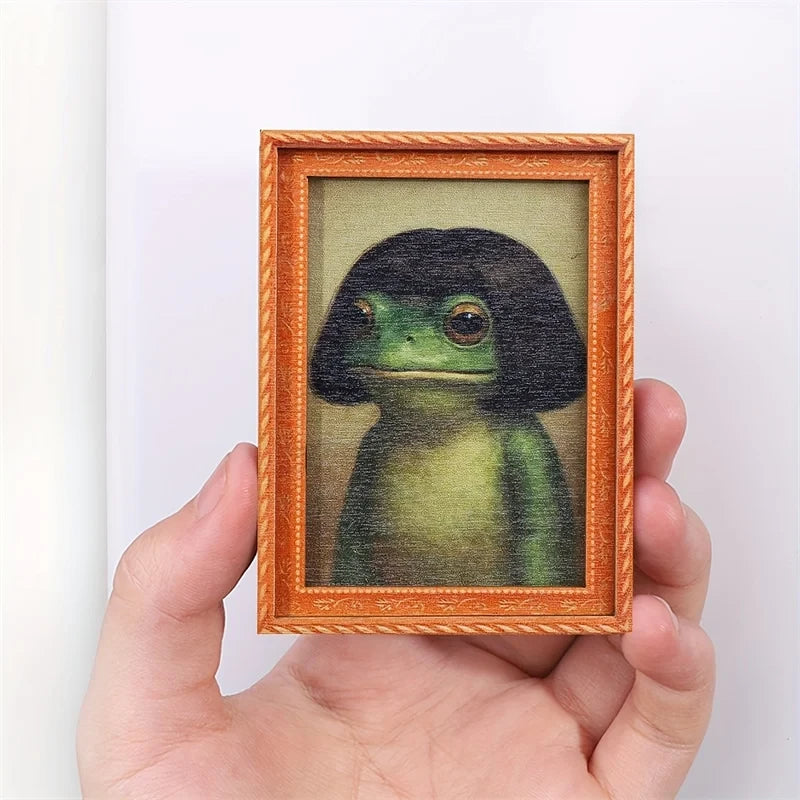 Cute Frog Fridge Magnet | Vintage Frog Art Magnet | Cottagecore Kitchen Decor | Funny Animal Refrigerator Magnet | Whimsical Gift