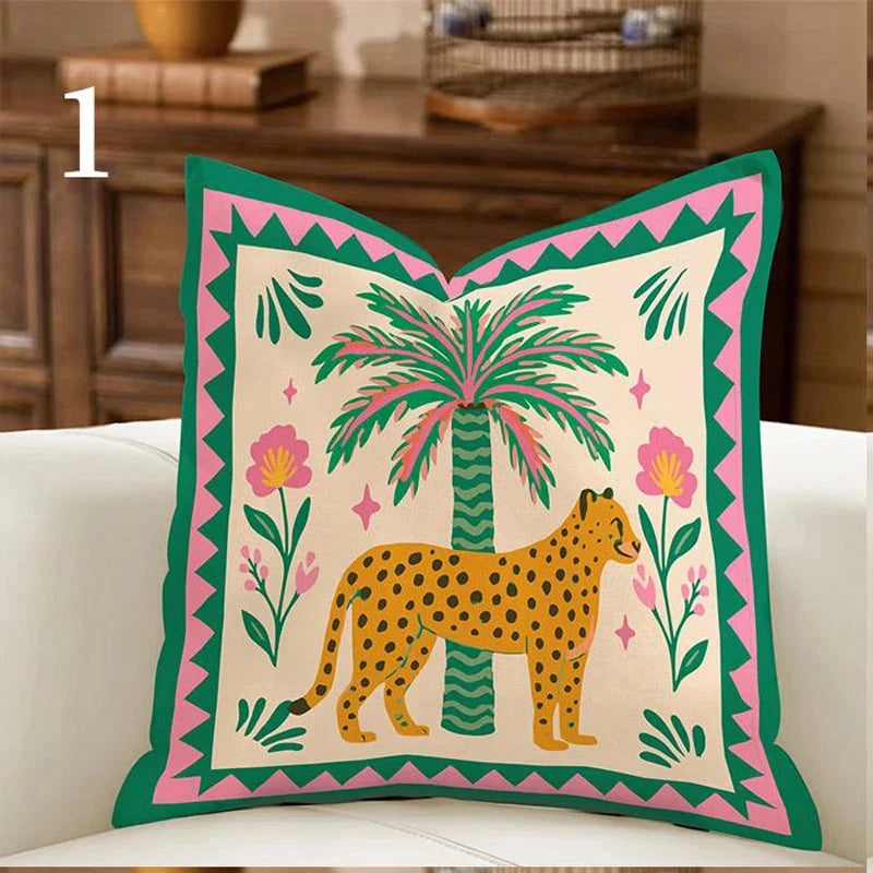 Colorful Throw Pillow Cover | Cute Decorative Cushion Cover | Happy Chemicals Co.