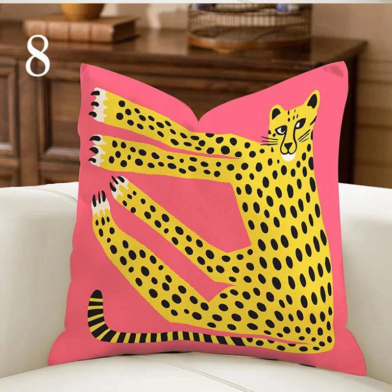 Colorful Throw Pillow Cover | Cute Decorative Cushion Cover | Happy Chemicals Co.