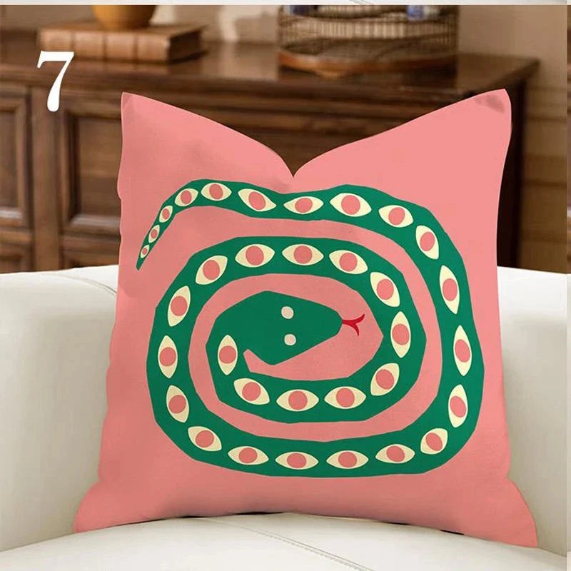 Colorful Throw Pillow Cover | Cute Decorative Cushion Cover | Happy Chemicals Co.