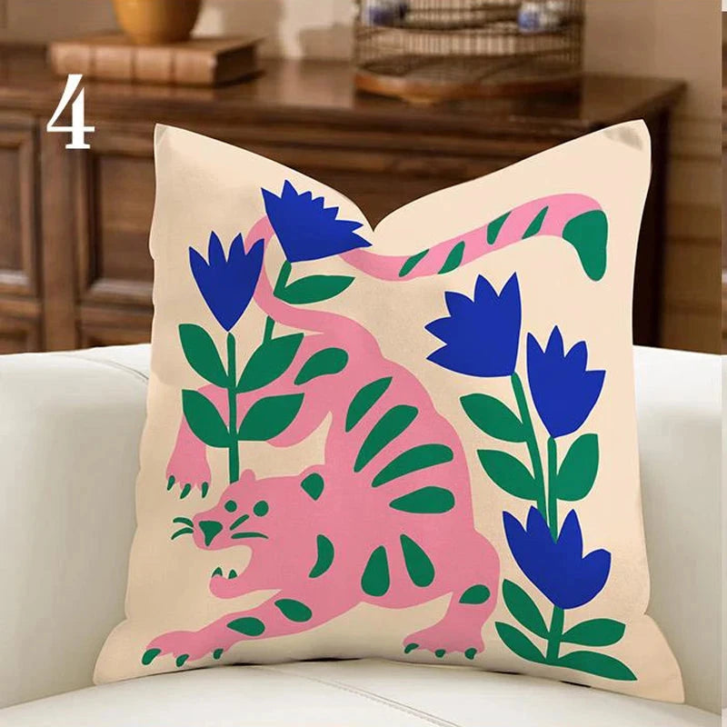 Colorful Throw Pillow Cover | Cute Decorative Cushion Cover | Happy Chemicals Co.