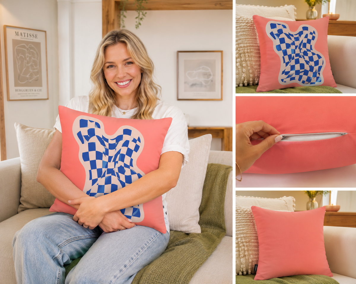 Colorful Throw Pillow Cover | Cute Decorative Cushion Cover | Happy Chemicals Co.