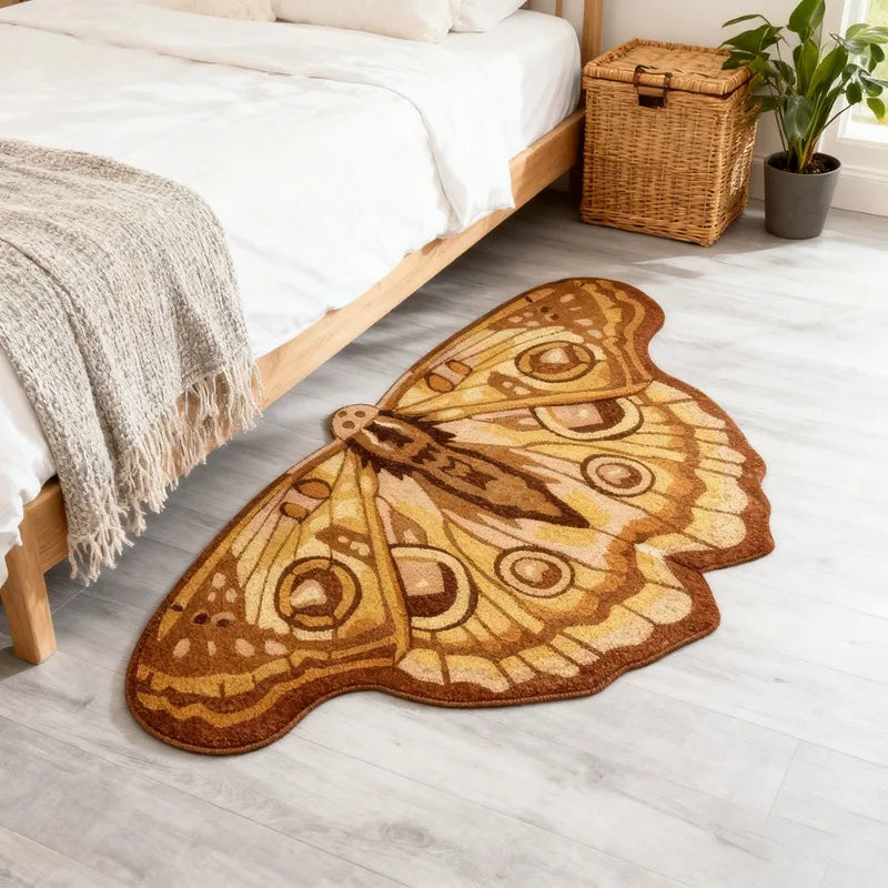 Butterfly Area Rug | Colorful Dopamine Decor Rug | Non-Slip Bedroom & Living Room Carpet