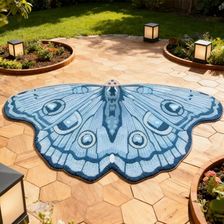 Butterfly Area Rug | Colorful Dopamine Decor Rug | Non-Slip Bedroom & Living Room Carpet