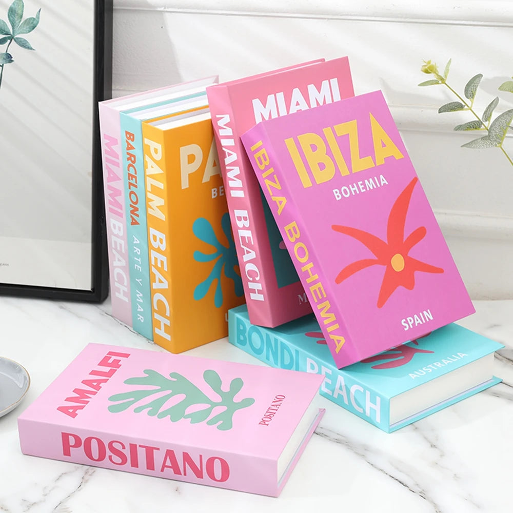 Colorful Decorative Books for Coffee Table | Bright Faux Books for Modern Home Decor, Bookshelf & Shelf Styling