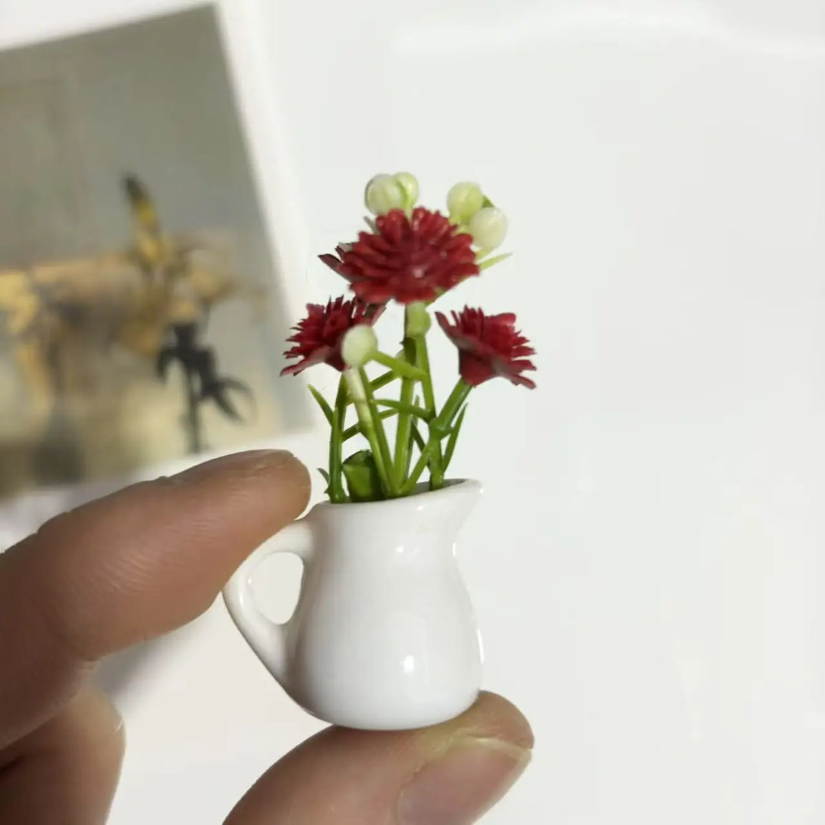 Magnetic Mini Bud Vase Set | Cute Ceramic Fridge Magnets for Flowers, Kitchen Decor & Dopamine Home Decor
